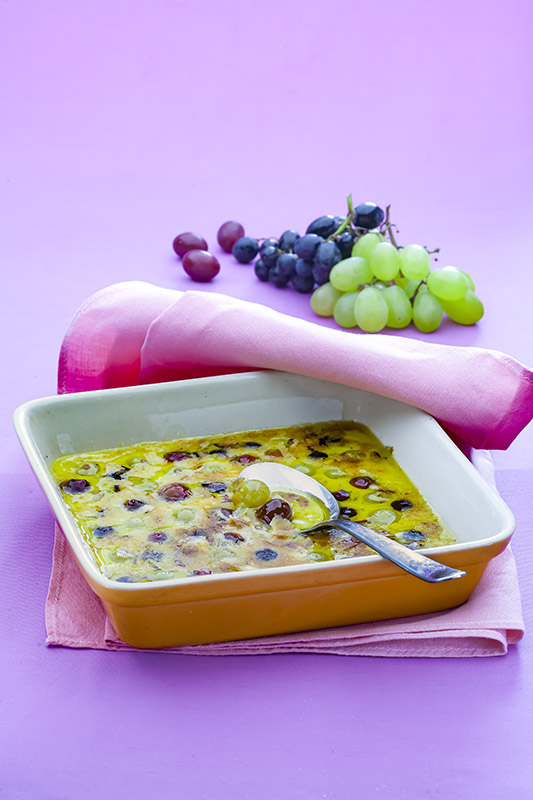 CON QUALCHE CHICCO D'UVA - GRATIN DI CREMA UVA MOSCATO SUSINE DAMASCHINE E PINOLI - 7245