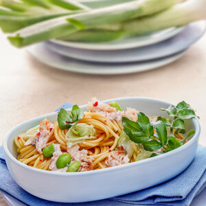 SPAGHETTI AL GRANCHIO E FAVE - 0532