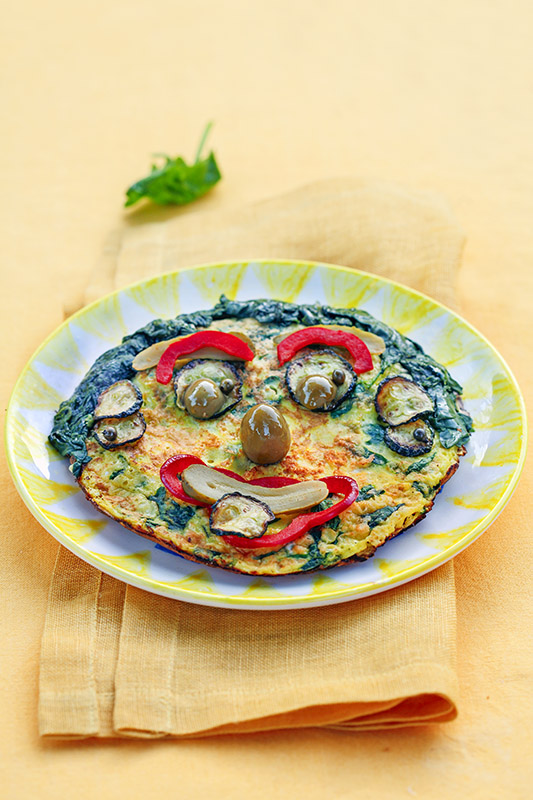 FACCIA FRITTATA CON ERBETTE E SPINACI - 0504