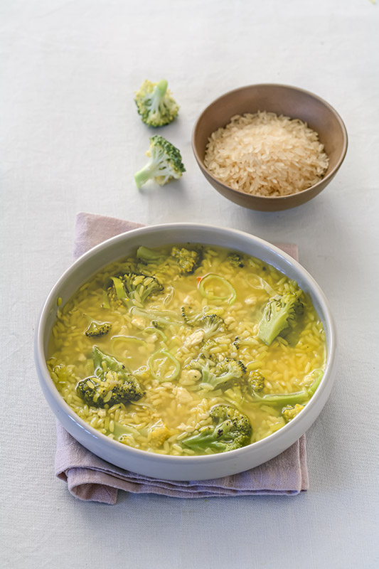 RISO IN BRODO CON BROCCOLI PORRI RICOTTA - 0051