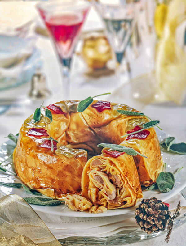 TIMBALLO DI LASAGNE E TORTELLINI AL PATÉ - S4101 - 0163