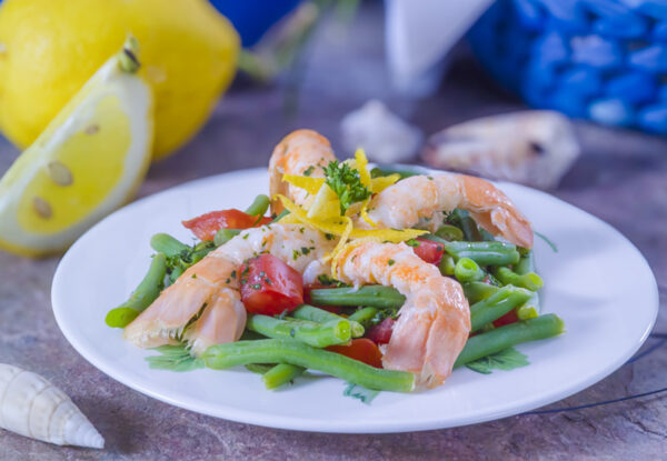 ANTIPASTO DI SCAMPI, FAGIOLINI E POMODORO - GT6J1813