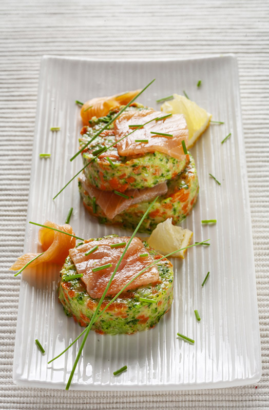 MEDAGLIONI DI BROCCOLI E CAROTE AL SALMONE - 1682