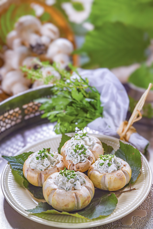 FUNGHI RIPIENI AL FORMAGGIO - GT6J1386