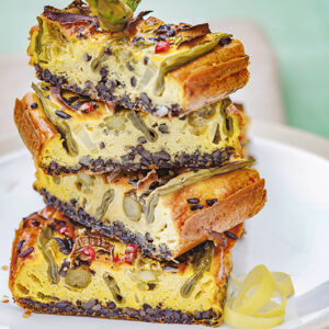 CLAFOUTIS CON PANNA RISO VENERE TACCOLE ASPARAGI PORRI PEPE ROSA - 1654