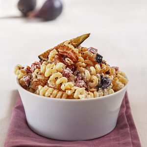 PIÙ FICHI – FUSILLI CON PANNA SCALOGNO FICHI PROSCIUTTO COTTO NOCI - 1435