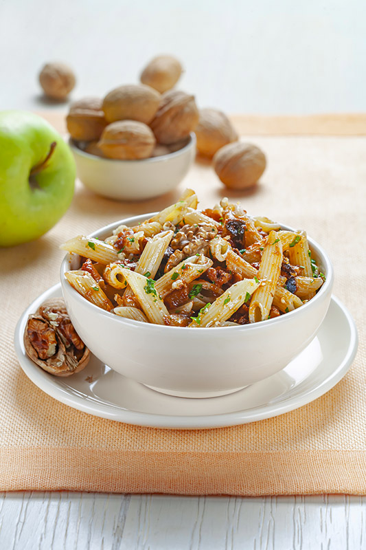 PENNE CON NOCI E OLIVE E MELE - 2288