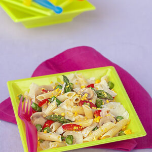 PICNIC - PENNE CON ASPARAGI PEPERONE ROSSO FUNGHI SOTTOLIO UOVO GRANA – 4803