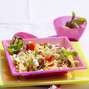 PICNIC - FARFALLE CON POMODORINI CIPOLLE ROSSE MAIS ACCIUGHE MOZZARELLA NOCI – 4844