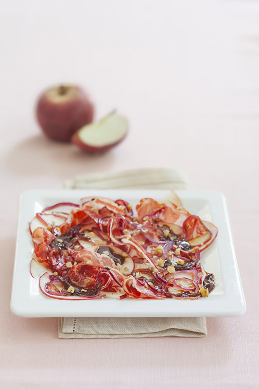 CARPACCIO DI COPPA CON MELE CIPOLLE CARAMELLATE CON ACETO BALSAMICO - 1029