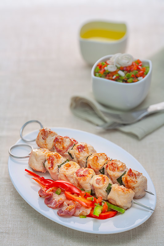 SPIEDINI DI TACCHINO AL BACON - 1084