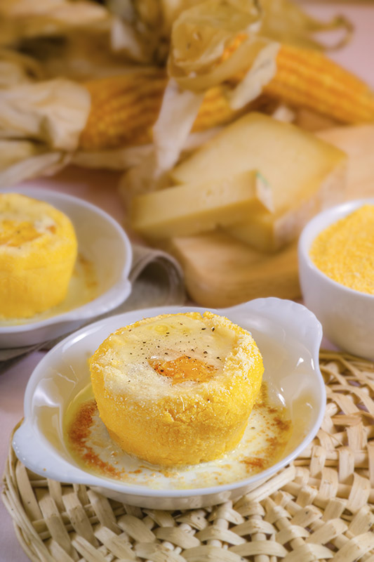 NIDI DI POLENTA CON UOVA E FONTINA - 1505