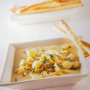 ZUPPA DI PATATE CIPOLLOTTI ED ERBA CIPOLLINA - 6224
