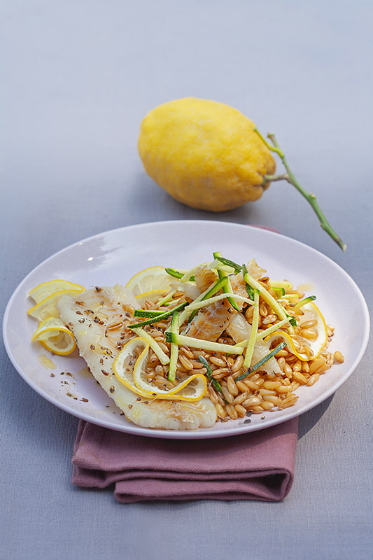 FILETTO DI MERLUZZO LIMONE ANICE KAMUT ZUCCHINE - 1636