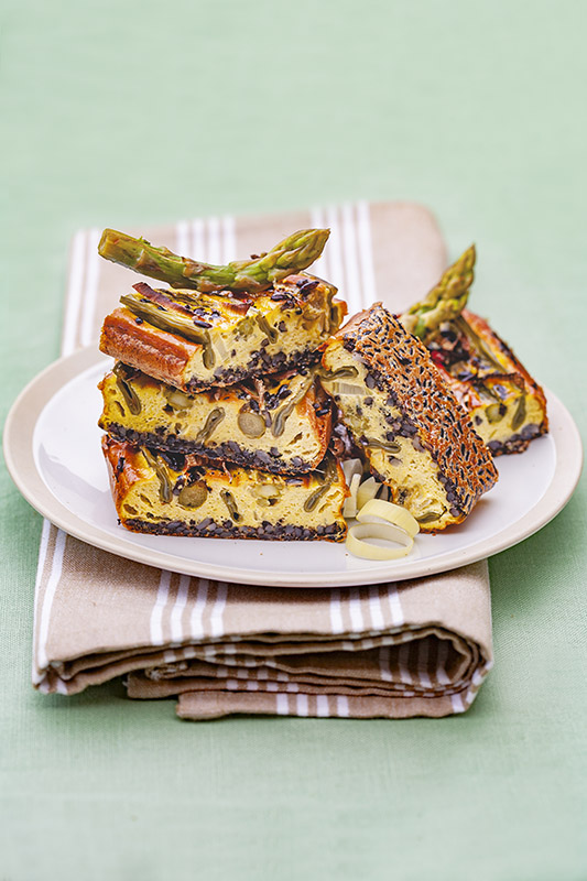 CLAFOUTIS CON PANNA RISO VENERE  TACCOLE  ASPARAGI PORRI - 1652