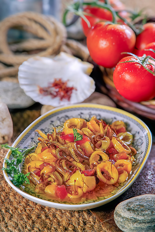 CALAMARETTI CON POMODORI E ZAFFERANO - 1807