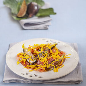 PIÙ FICHI – SALMONE AFFUMICATO CON FICHI E UOVA FILATE - 1446