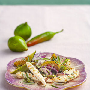 POLLO GRIGLIATO CON CIPOLLE ROSSE FICHI VERDI PEPERONCINO VERDE PICCANTE ROSMARINO - 2003