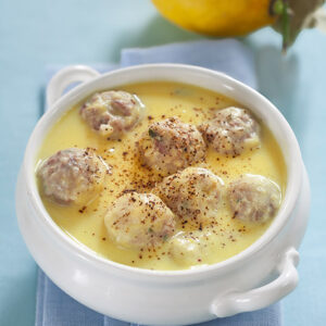DALLA GRECIA - GIOUVARLAKIA AVGO LEMONO - ZUPPA CON POLPETTINE E SALSA ALL'UOVO E LIMONE - 6947