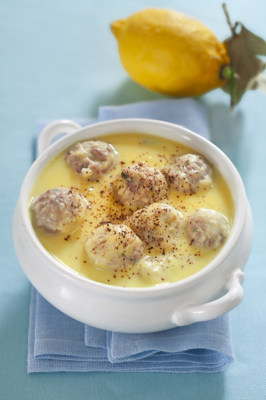 GIOUVARLAKIA AVGO LEMONO - ZUPPA CON POLPETTINE E SALSA ALL'UOVO E LIMONE - GRECIA - 6947