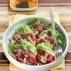 CARPACCIO CON INSALATA AGLIO LIMONE SEMI DI PAPAVERO - 7236