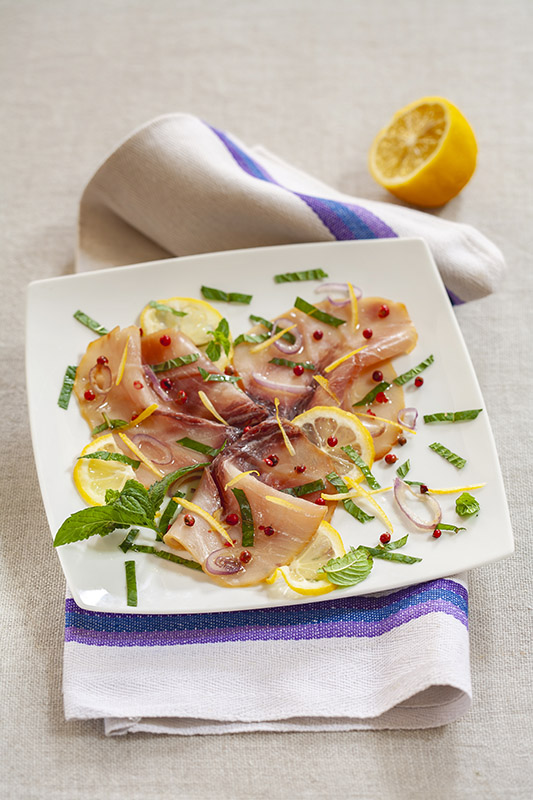 CARPACCIO DI PESCE SPADA CON VODKA LIMONE MENTA - 7265