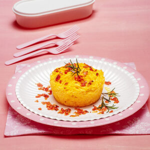 MINI SFORMATINO DI SPAGHETTI SALTATI CON UOVA PANCETTA E ROSMARINO - 3172