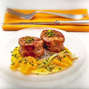 TOURNEDOS DI VITELLO CON ARANCE E CIPOLLOTTI - 3070