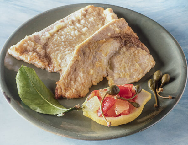 PESCE SPADA CON GREMOLADA DI LIMONE - 6819