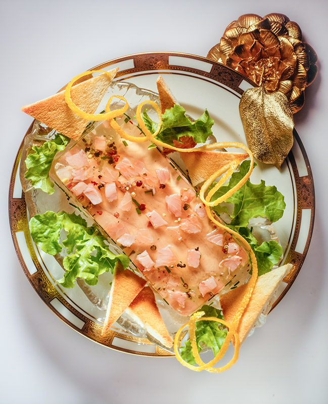 ASPIC DI NATALE CON ARANCE E SALMONE - 7041 - immagine 1