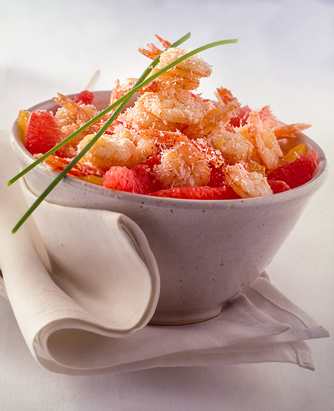 INSALATA DI POMPELMI ROSA SCAMPI E COCCO - 7057 - immagine 1