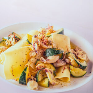MALTAGLIATI CON CALAMARETTI E ZAFFERANO - 7222