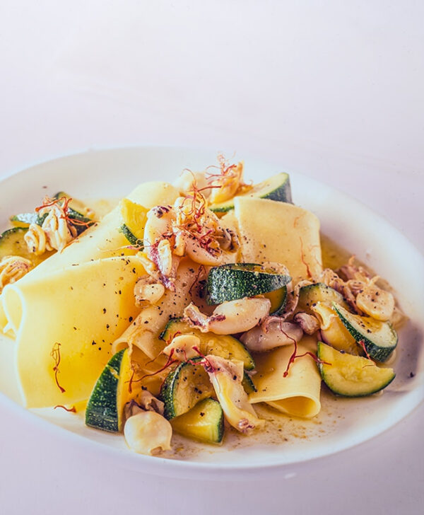 MALTAGLIATI CON CALAMARETTI E ZAFFERANO - 7222
