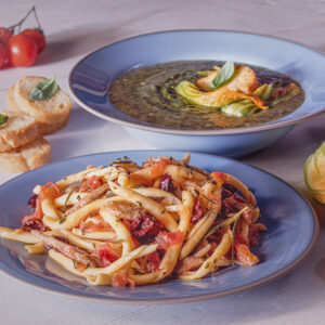 CASARECCE CON CARNE E POMODORI, PASSATO DI ZUCCHINE - 7241