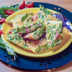 FRITTATA UOVA PISELLI PROSCIUTTO COTTO - 9881