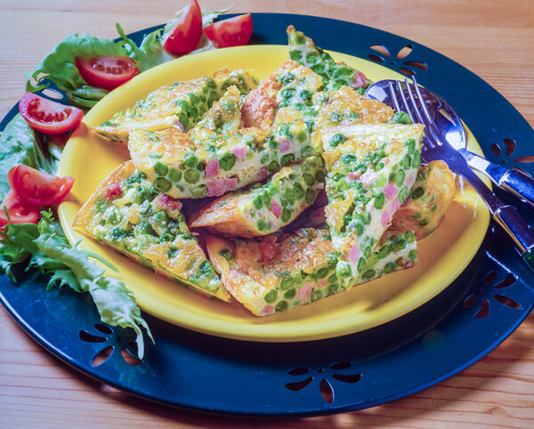 FRITTATA UOVA PISELLI PROSCIUTTO COTTO - 9881