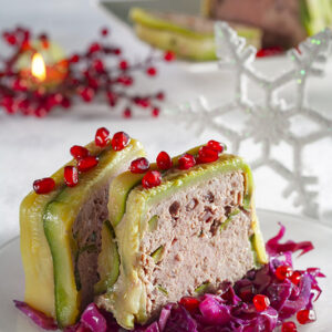 TERRINA DI ZUCCHINE CARNE TRITA SCALOGNO MELAGRANA - 3418