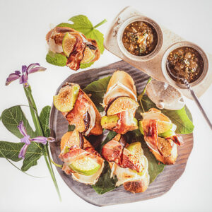 TARTINA CON FICHI, BACON E CHEVRE - 8050