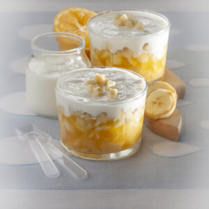 COLAZIONE CON YOGURT E FRUTTA - MERENDA ALLO YOGURT CON SAVOIARDI ARANCIA BANANA - 1801