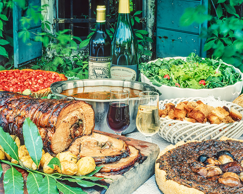 CROSTATA DI FUNGHI, SELLA DI VITELLO FARCITA AL FORNO, CROSTATA, DI FRAGOLINE DI BOSCO, INSALATA ALLE FRAGOLE - EP1446 - 5027 - immagine 1