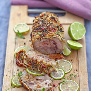 ARROSTO DI VITELLO RIVESTITO CON LIME SANTOREGGIA PEPE NERO BACCHE ROSSE - 7973