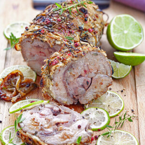 ARROSTO DI VITELLO RIVESTITO CON LIME SANTOREGGIA PEPE NERO BACCHE ROSSE - 7975