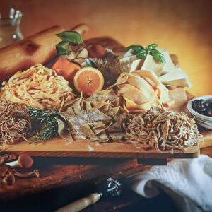 PASTE ALL'ARANCIA ALLE ERBE AL SALMONE AI FUNGHI ALLE OLIVE AL PESTO - S09960 - 2066