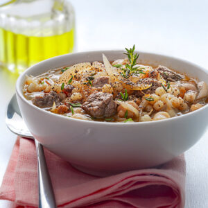 MINESTRA DI CECI CON FREGOLA, AGNELLO E TIMO - 6308