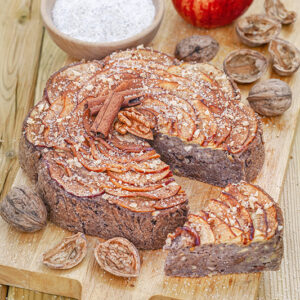 TORTA DI MELE GRANO SARACENO NOCI CANNELLA ZUCCHERO DI CANNA - 1108