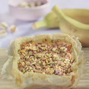 SFOGLIA ALLA BANANA CON AMARETTI BANANE PISTACCHI - 4649