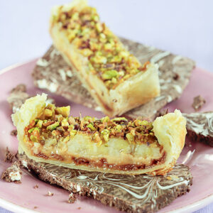 SFOGLIA ALLA BANANA CON AMARETTI BANANE PISTACCHI - 4652