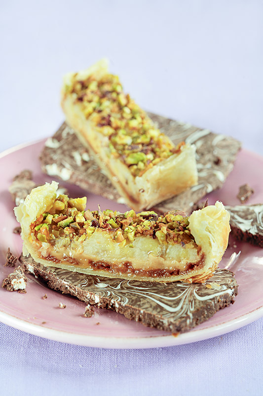 SFOGLIA ALLA BANANA CON AMARETTI BANANE PISTACCHI - 4652