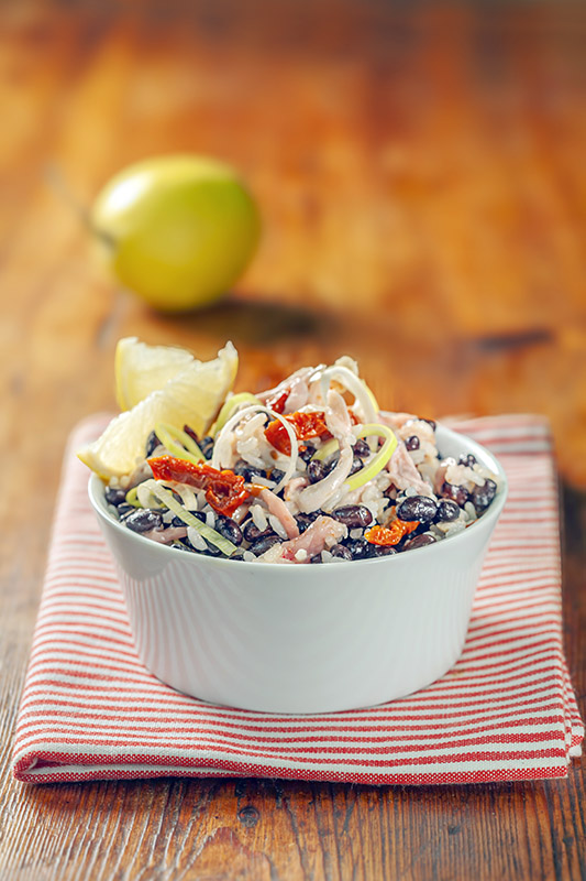 FAGIOLI NERI RISO POMODORI SOTTOLIO PORRI POLLO LIMONE - 4874