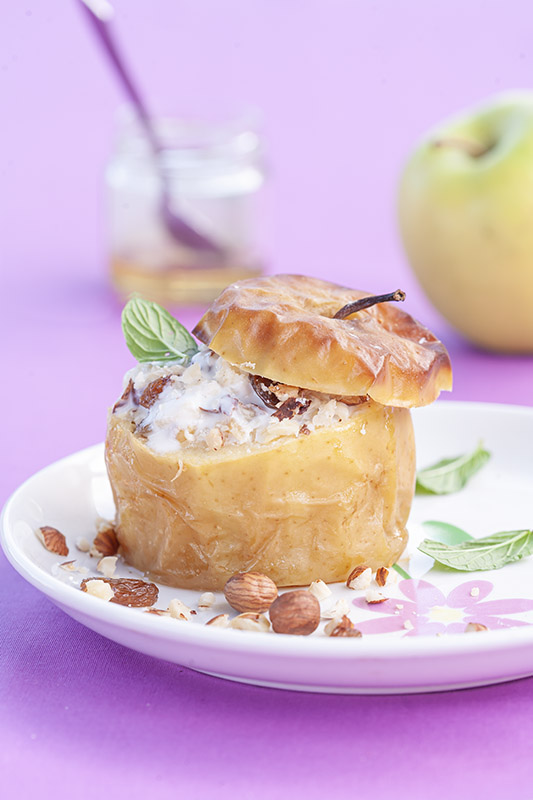 MELA AL FORNO CON YOGURT MELA NOCCIOLE TRITATE MIELE - 4977